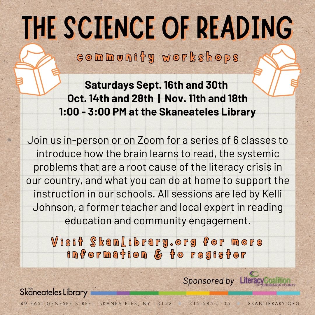 Skaneateles Library to Host Science of Reading Skaneateles